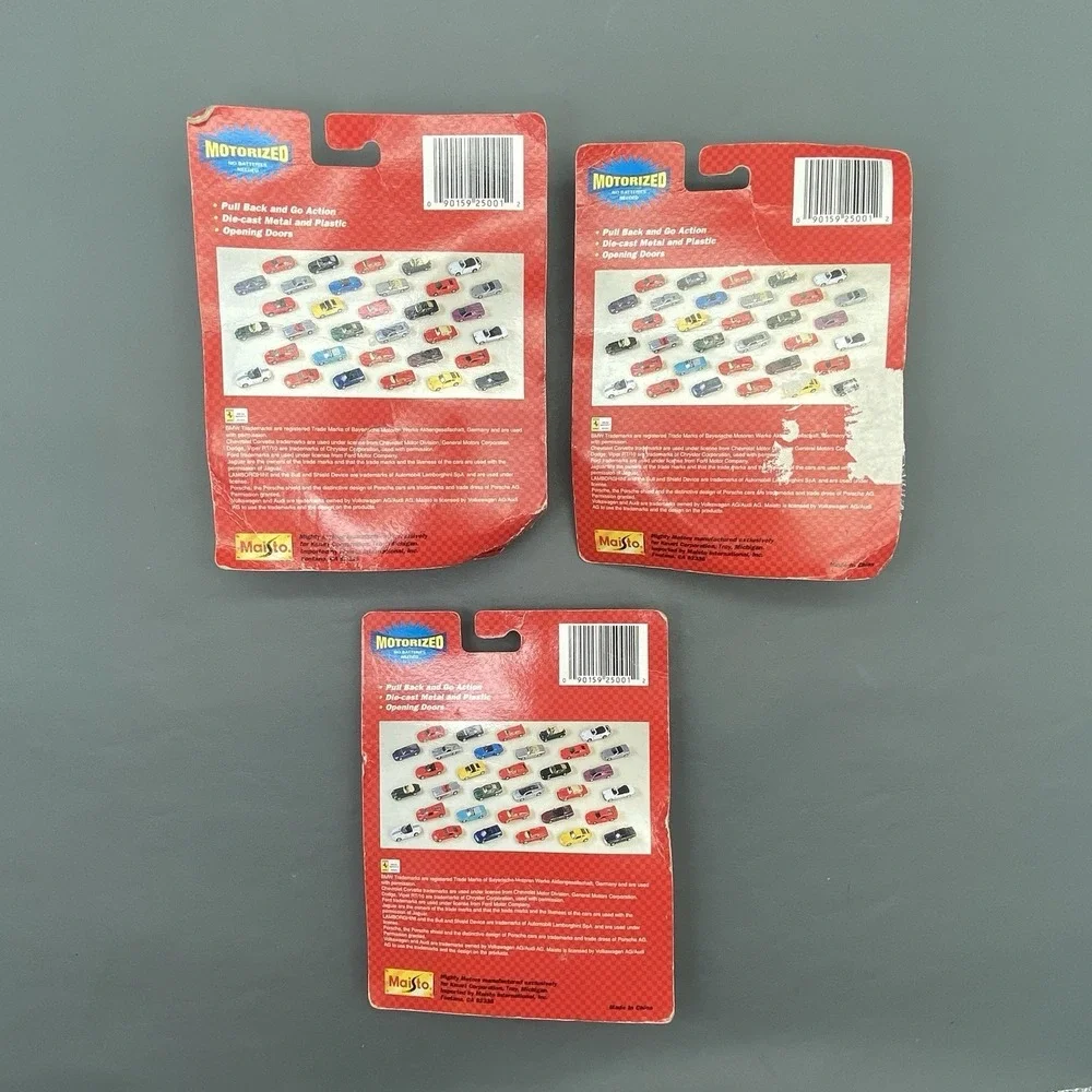 Maisto Mighty Motors Road Masters Motorized Pull‎ Back Diecast Car Lot of 3